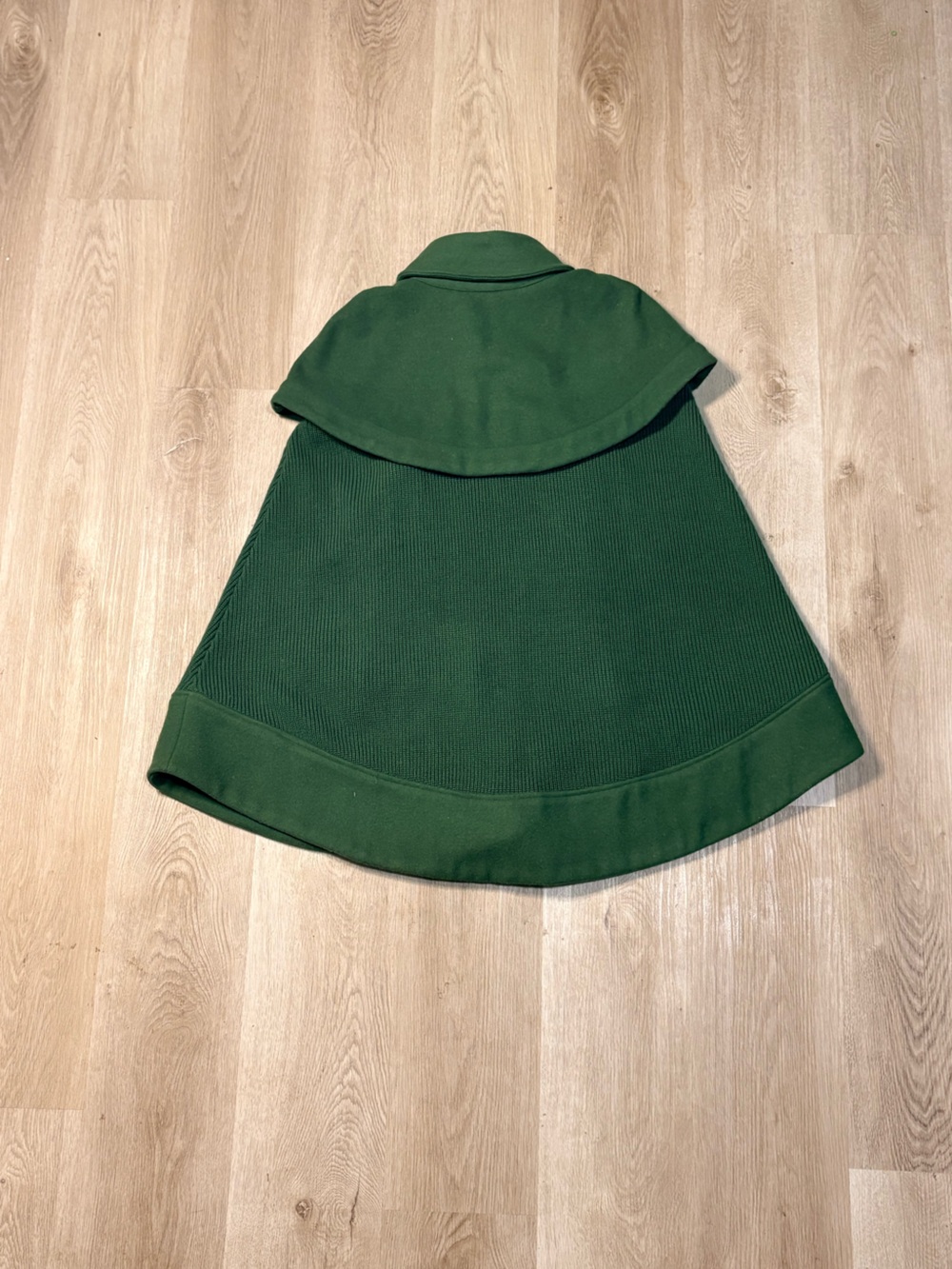 Anthropologie Madchen Jacket Womens Small Green Fatigue Finery Cape Wool Blend - Picture 4 of 6